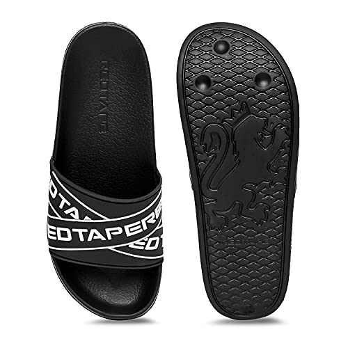 Image of Red Tape Men's Sliders- Comfortable Slippers Featuring Firm Grip, Slip-Resistance, Shock Absorption & Better Traction
