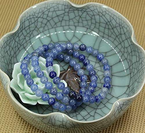 Angelstones Gem Semi Precious Gemstone 6mm Round Beads Stretch Bracelet 7" Unisex3