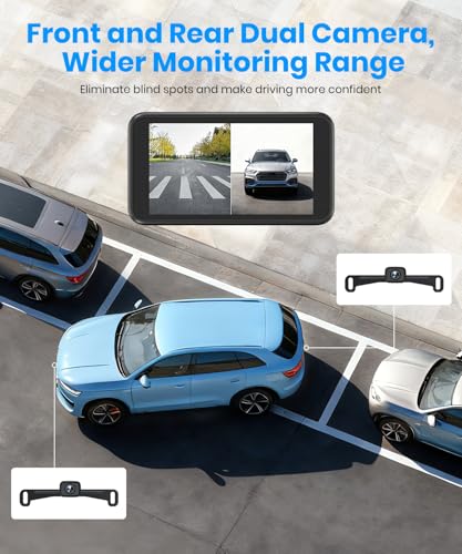 Image of AUTO-VOX Wireless Backup Camera:1080P HD Dual-Channel Monitor, Easy Installation,Stable Digital Transmission Signal,IP69K Waterproof Night Vision Back Up Camera for Truck,SUV,Car,Vans