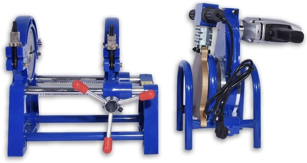 Hand Cranked Hot Melt Butt Welding Machine, 220V Pipe Fusion Welder Tool 63-160Mm PE PPR PB PVDF Butt Fusion Welding Machine Piping Hot Melt Engine