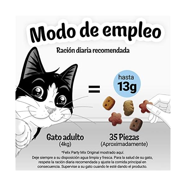 Purina Felix Party Mix Ocean Snacks für Katzen, 8 x 60 g – Bild 10