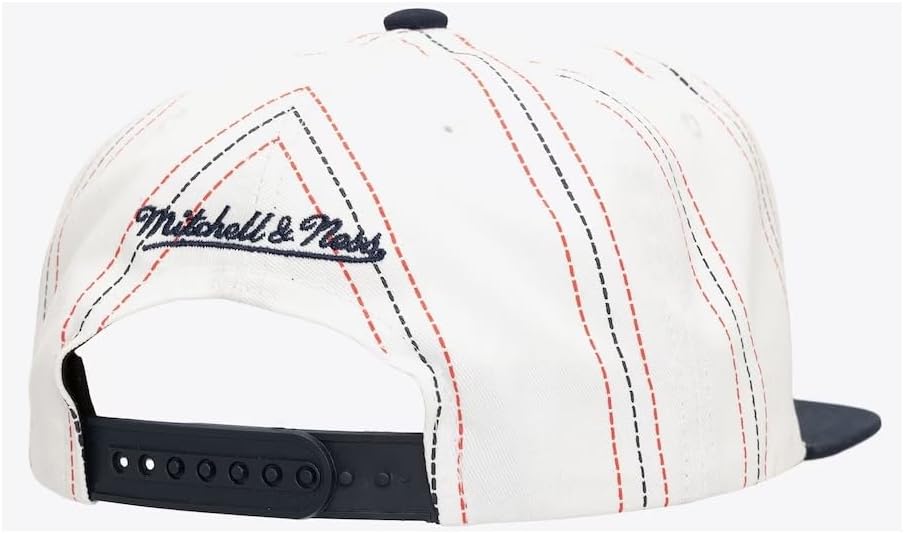 Mitchell & Ness Atlanta Braves Triplin Snapback Hat Cap - White