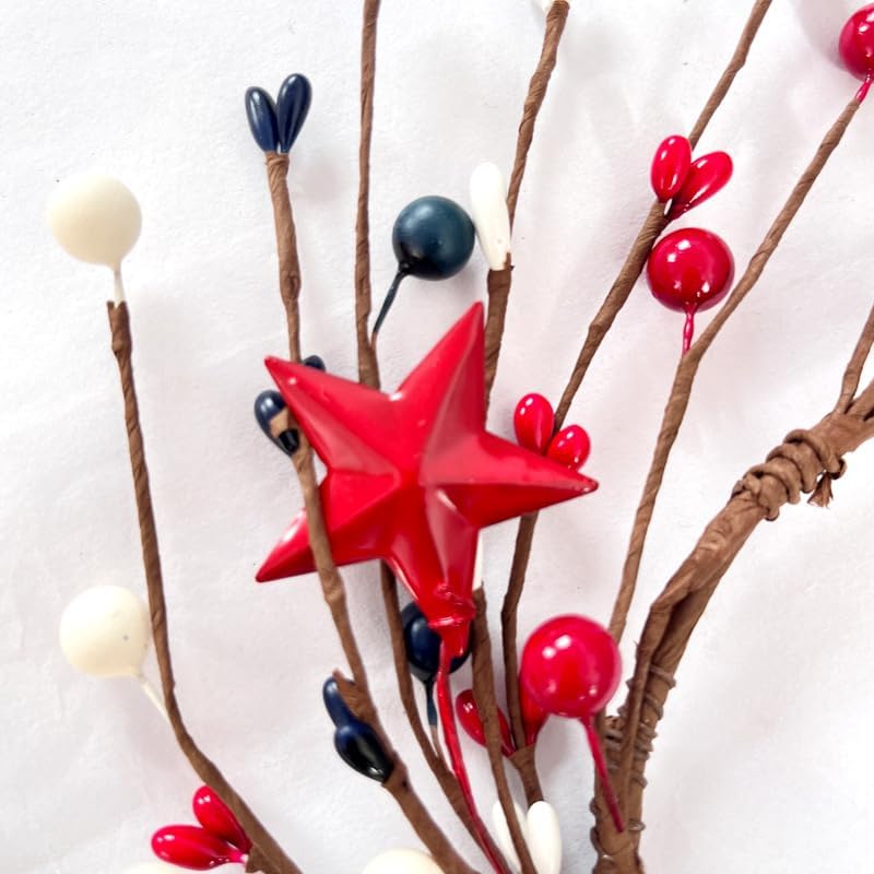 Red White and Blue Pip Berry Candle Rings