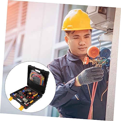 Kit de manómetros de múltiple OUNONA para diagnóstico de refrigerantes, para R134a, R22, R32 y R410a miniatura 3