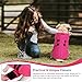 PUZAUKAL Hundepullover Fleece Weste Hundemäntel Winter Warmer Hundeweste für Kleine Hunde Weicher Fleece Hundejacke mit Geschirr Pullover für Mittel Großen Hund Katze-Rosa(XS)