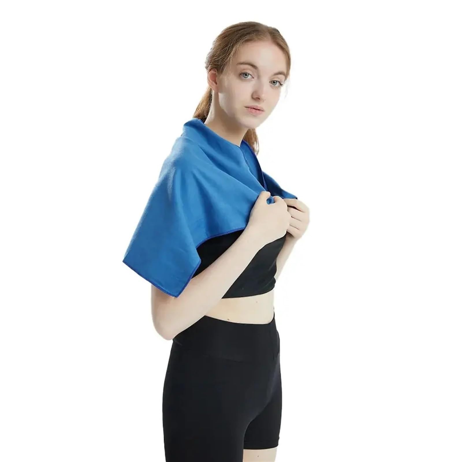 Toalla de microfibra Toalla de secado rápido Toalla de viaje Toalla deportiva Toalla de playa Toalla ligera suave a prueba de arena for nadar, Yoga, gimnasio para Playa, Piscina(Dark Blue OPP,80x160cm