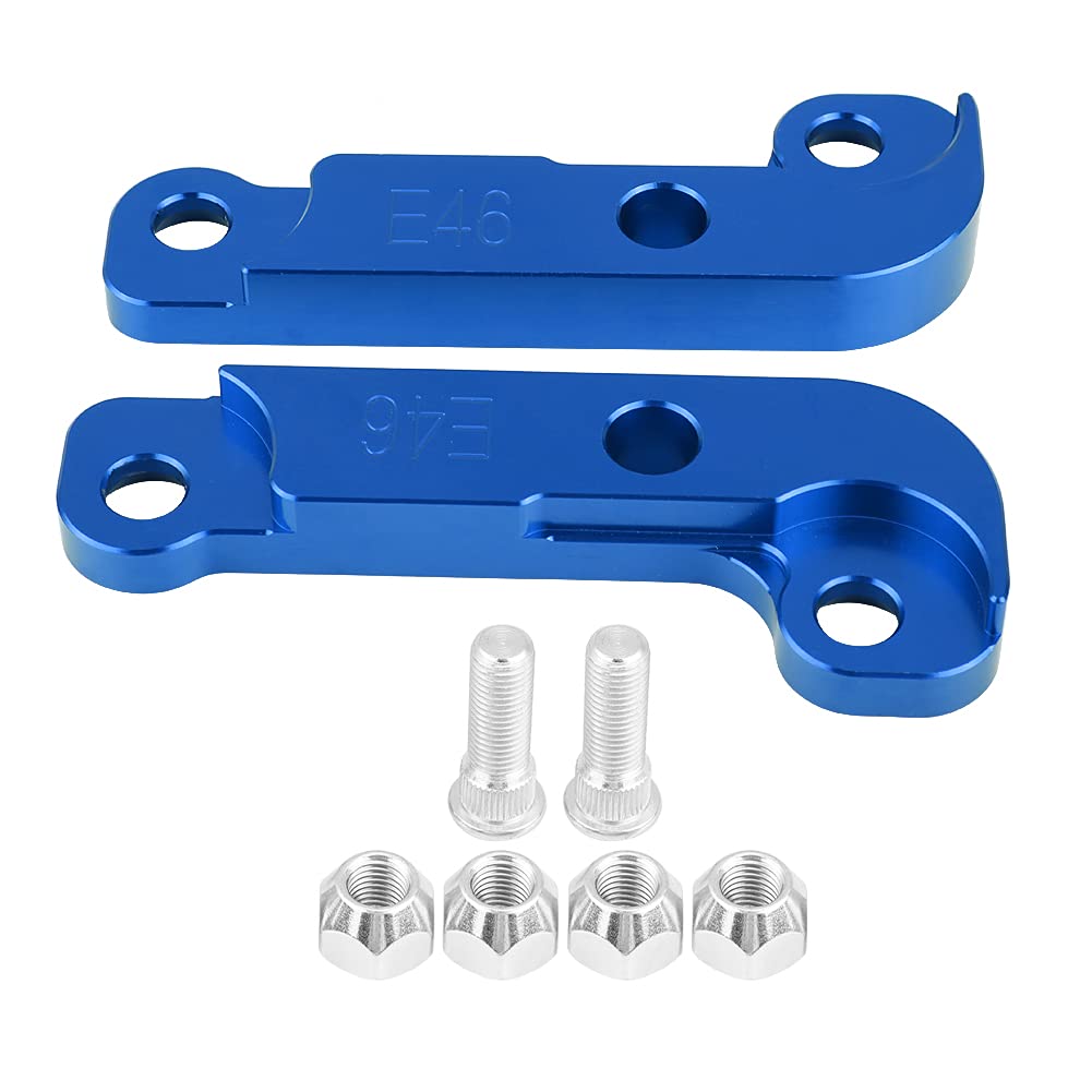 Kit de ángulo E46, Kit de ángulo de Dirección E46, Modificación del Sistema de Suspensión, Kit de Adaptador de Bloqueo de Deriva de Ajuste de Potencia de Aluminio, ángulo de Giro (Azul)