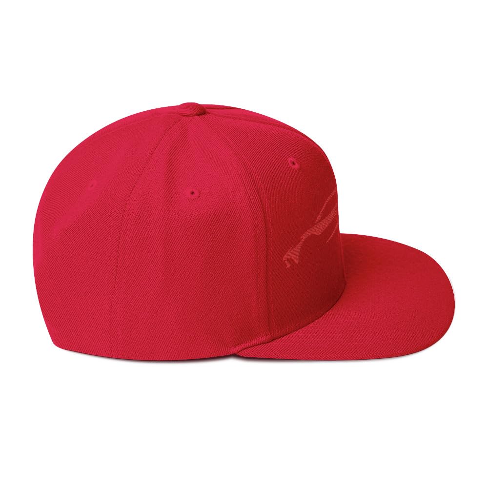 C8 zarys sylwetka latarka czerwona Vette Owner Snapback kapelusz