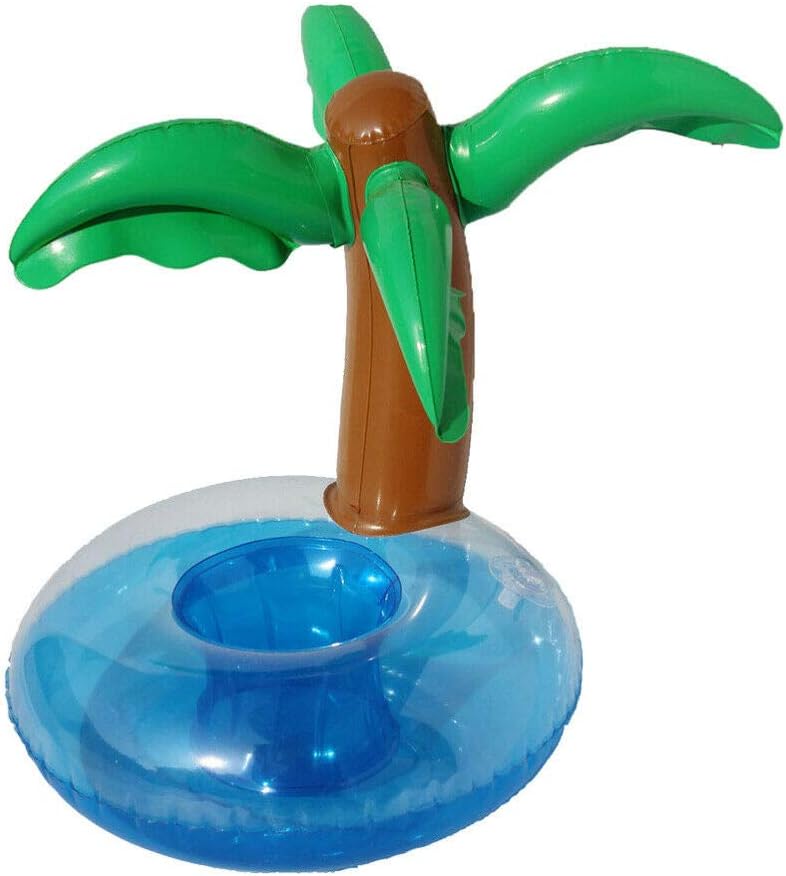 Palm Tree Pool Side Cup Holder Inflatable Water Fun Drink Float