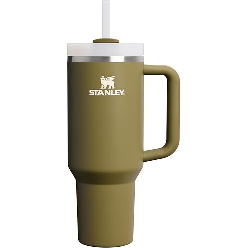 Stanley Quencher H2.0 Tumbler with Handle and Straw 40 oz | Flowstate 3-Position Lid | Cup Holder Compatible for Travel | Insulated Stainless Steel Cup | BPA-Free | Exclusive Thyme