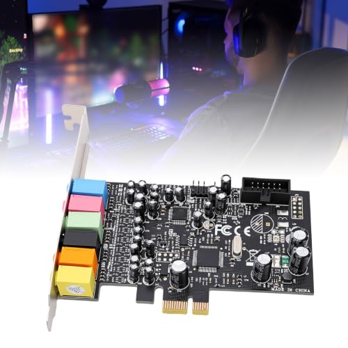 Tarjeta de sonido PCIe X1 7.1 con interfaz de envolvente estéreo HD y conector Dip 8 para PC 6