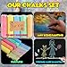 160Pcs Sidewalk Chalk Set in 5 Colors 32 Packs: Washable Jumbo Sidewalk Chalk Bulk for Kids Outdoor Art, Non-Toxic Dustless Giant Box Chalkboard Chalk for Toddler Painting on Blackboard, Party