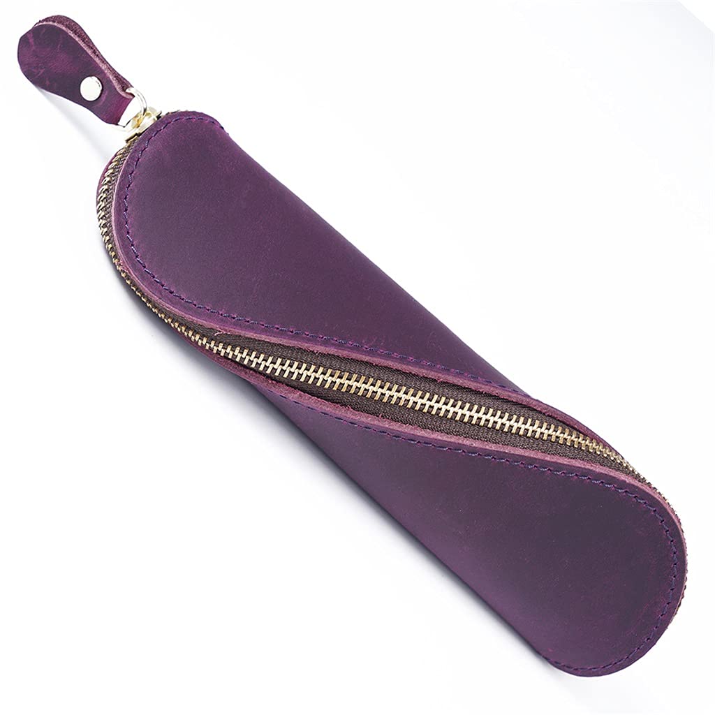 Forniture per ufficio: grande astuccio a forma di S con cerniera in pelle retrò - Astuccio da 3 pezzi200X 60 mm
