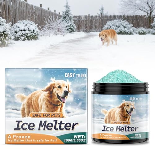 Ice Melt, Fast-Acting Pet Ice Melt, Blue Granular Road Salt, Effective Snow Melter Dog-Friendly for Concrete,