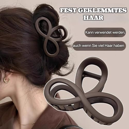 Ypkia Pack of 3 Hair Clips Medium Eight Figure Hair Clips Women for Thick and Thin Hair Hair Clips Girls Women Hair Accessories (Black - Image 4