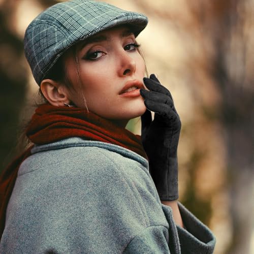 image for Achiou Women Winter Touchscreen Gloves Soft Comfortable Thermal Elasti