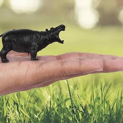 Kidoyz 12-Piece Multicolor Jungle Animal Figurines Playset | Realistic Safari Wild Zoo Animal Toys, Rubber Cake Toppers & Party Supplies for Kids & Toddlers 1
