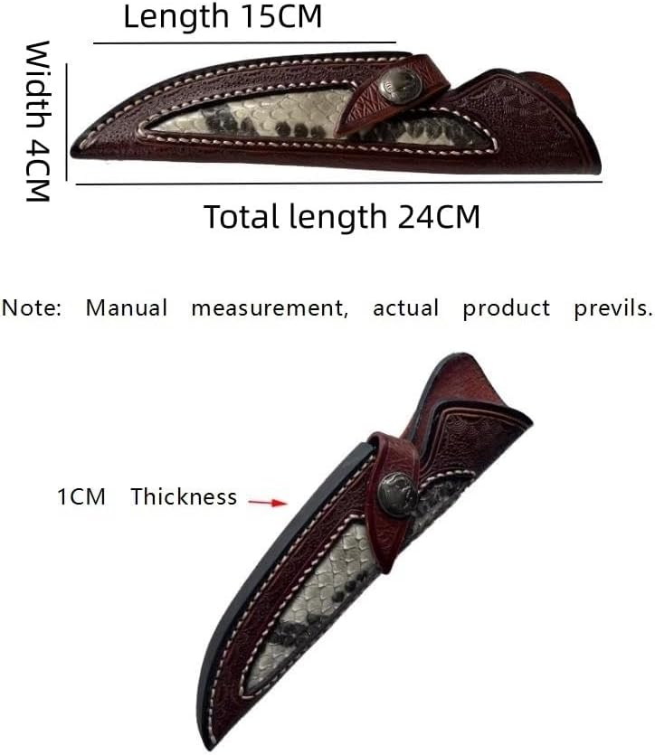 1PC Knife Sheath for Belt, Leather Protective Cover with Snap Closure Fits for Outdoor Camping, Hiking