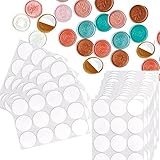 Keismodye Double Sided Adhesive Dots for Wax Seal, 204 PCS 1inch Adhesive Wax Seal Backing for Wax...