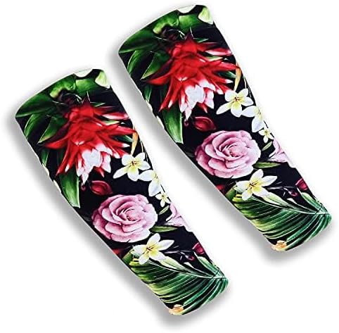 SKINGUARDS Skin Protection Forearm Sleeves - Pair (Bird of Paradise, Petite)