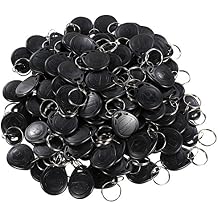 125khz RFID Smart EM ID Read Only Entry Access Keyfob Tag Token Keychain Card 100 Pack Black