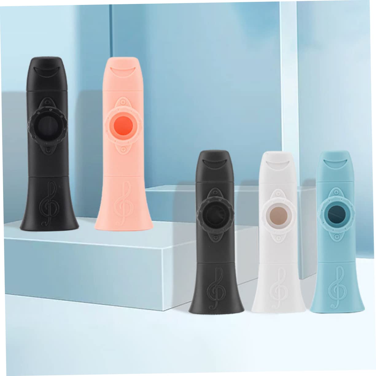 ibasenice 4pièces Kazoo Pour Instrument Musical Portable Plastique Facile à Jouer Pour Fêtes Anniversaire Compacte Et Léger