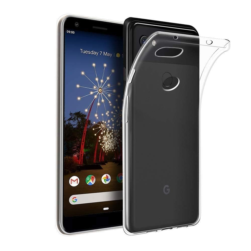 Zubitech Google Pixel 3a Clear Case Soft Flexible Silicone TPU Shockproof Transparent Rubber Back Cover Compatible for Google Pixel 3a