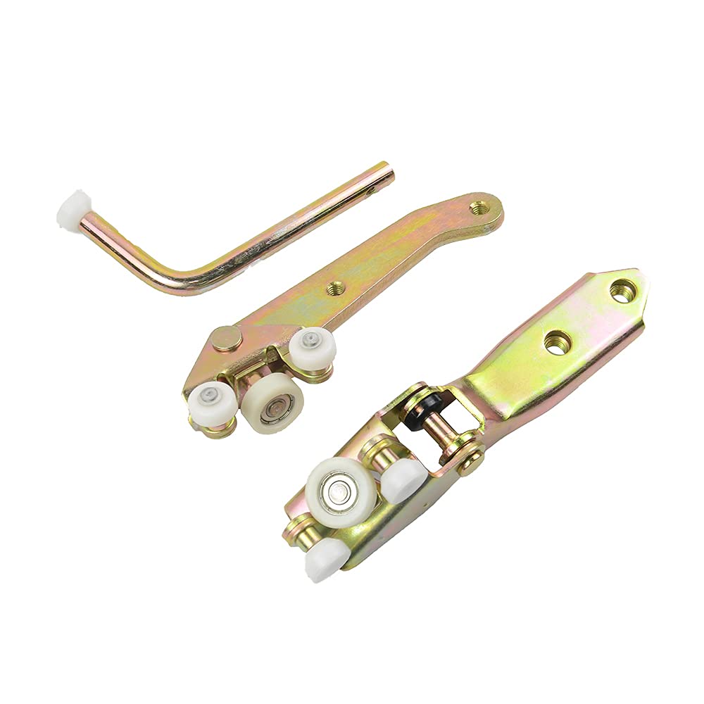 Lot de 3 guides à rouleaux pour porte coulissante droite - En haut, milieu et bas - Pour portes coulissantes - Compatible avec T4 1990-2004 701843336A 701843436 701843406B