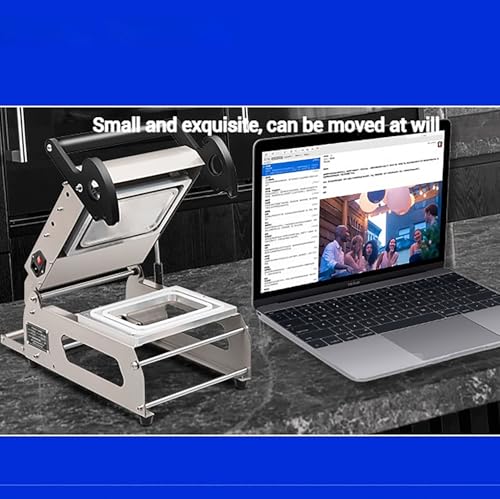 Máquina de sellado térmico para preparación de comidas, sellador de alimentos de prensa manual para cajas de comida para llevar, sellador de bandejas para uso comercial