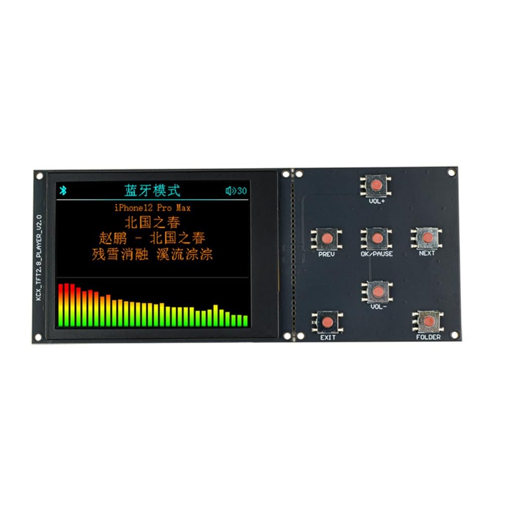 Lecteur carte TF et module décodeur MP3 Bluetooth avec écran couleur TFT 2.8 - 7