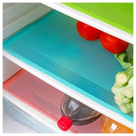 12 Pcs Refrigerator Liners, MayNest Washable Mats Covers Pads, Home Kitchen Gadgets Accessories Organization for Top Freezer Glass Shelf Wire Shelving Cupboard Cabinet Drawers (4 Blue+4 Green+4 Red)