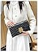 Verdusa Women's Clutch Evening Bags Trendy Envelope Handbags Metallic Purses Black One Size