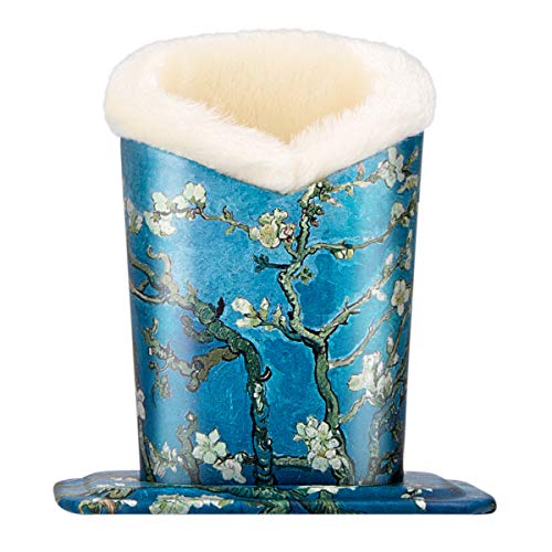 Image of Plush Fluffy Lined Anti-scratch Eyeglasses Holder Protective Glasses Stand Case