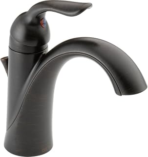 DELTA (FAUCETS) Lahara Single-Handle Bathroom Faucet with Diamond Seal Technology and Metal Drain Assembly, Venetian Bronze 538-RBMPU-DST
