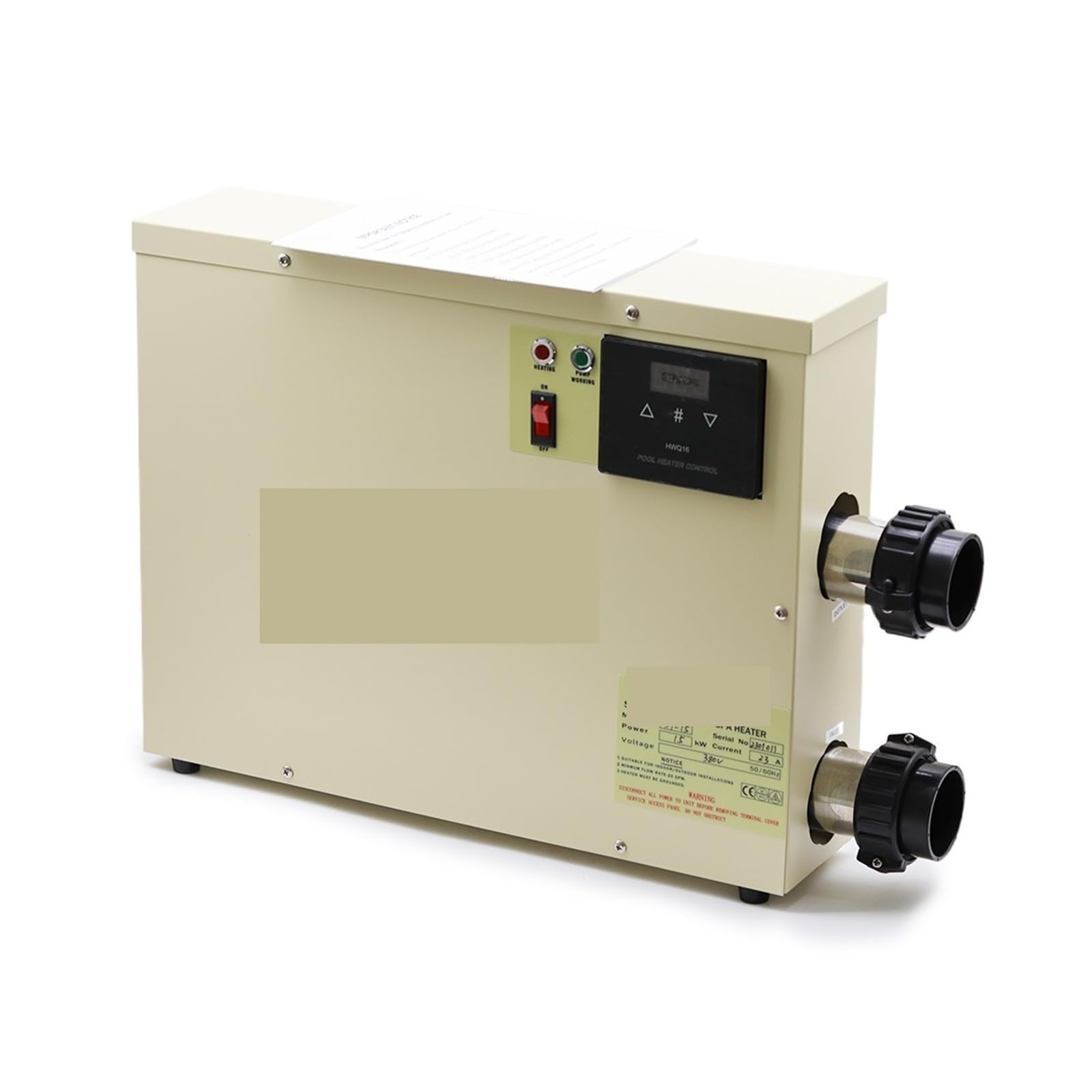 18kw Podgrzewacz wody do basenu i wanny Termostat Wodoodporny Ekran Dotykowy Do użytku DIY(Single phase)