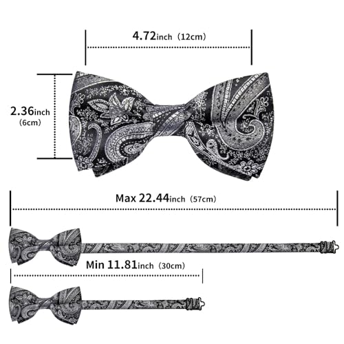 Corbatín Paisley Preanudado para Hombre miniatura 7