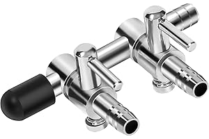 2 Way Air Pump Valve with Metal Stainless Steel and Air Flow...