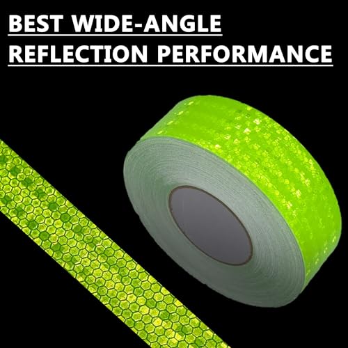 Swrt SL-HL-1 Reflective Tape 2 Inch X 30 Feet Dot-C2 Shining Star Fade Resistant Green Reflective Tape Outdoor Waterproof Strong Adhesive Safety Warning Tape Reflector Conspicuity Tape thumb #3