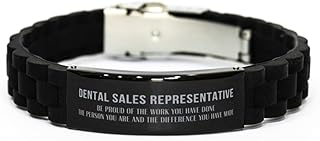 Dental Sales Representative Glidelock Bracelet Gifts, Dental Sales Representative Coworker Appreciation Gifts for Women or Men, Thank you Dental Sales Representative Retirement Appreciation Gifts for
