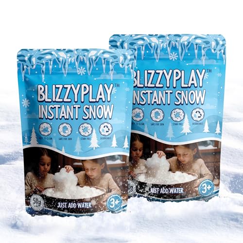 Lets Go Crimbo Instant Snow Fake Snow Artificial Snow Play Snow Slime Just Add Water 2 Pack