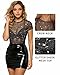 MANGOPOP Womens Mesh Tops Short Sleeve Glitter Sheer Top Sexy Stretchy See Through Sparkly Shirts Going Out Basic Tee Blouse