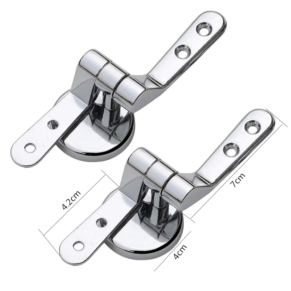 2 Pezzi Cerniere Copriwater, Cerniere Tavoletta WC, Kit Cerniera Fissa Riparazione, Copri Sedile Asse con Raccordi