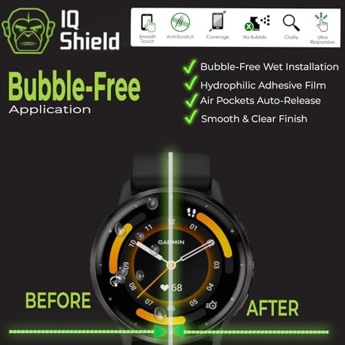 IQShield 6 Pack for Garmin Venu 3 Screen Protector 45mm - Clear TPU Film for Garmin Venu 3 45mm Bubble-Free Installation, Full Coverage, Scratch-Resistant, HD Clarity for Ultimate Protection - Thumbnail 3