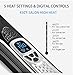 Bettyliss Steam Flat Iron Hair Straightener - Professional Hair Straightening Irons for Smooth and Frizz-Free Results (Black)