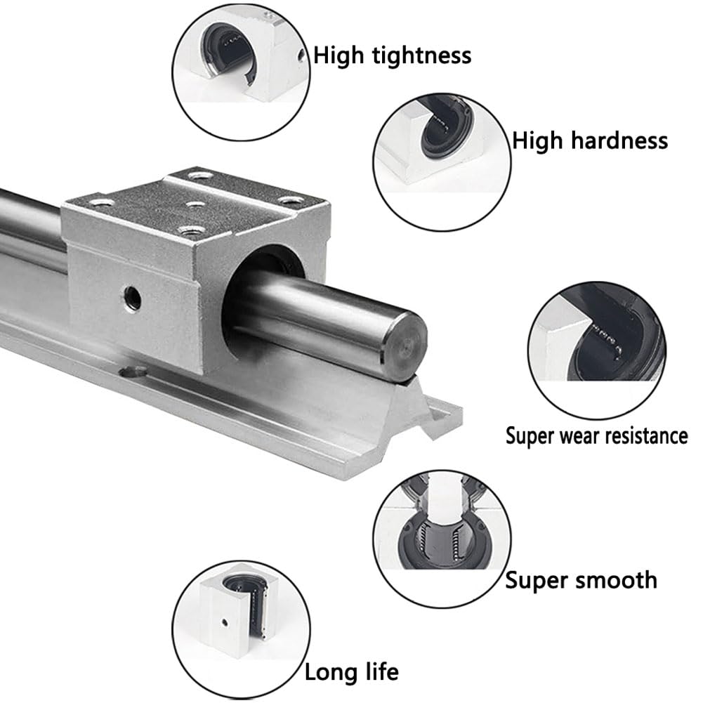 VEVOR Bf12 Bk12 Guida Lineare Cnc Hgr20-1000mm Con 4 Blocchi Di - Foto 4