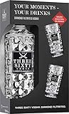  Three Sixty Vodka 0,7L 37,5% vol. mit zwei gratis Shotgläsern