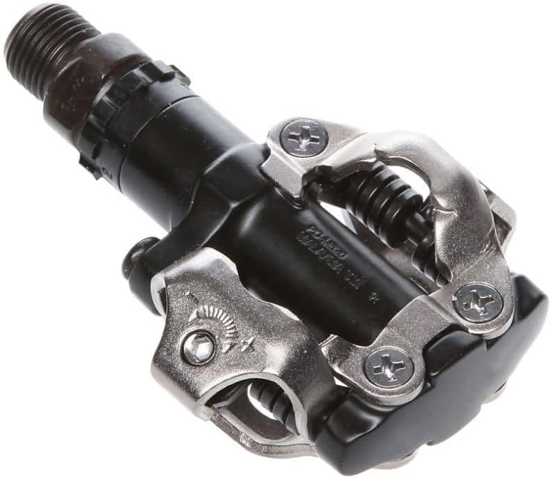 TacoBey MTB Bike Pedals with Cleats Set, Bicycle Pedals compatible with Shimano SPD Pedal, 3-Sealed Bearing Lightweight Nylon Fiber/Alloy SPD Pedals for BMX Spin Exercise Peloton Trekking Bike
