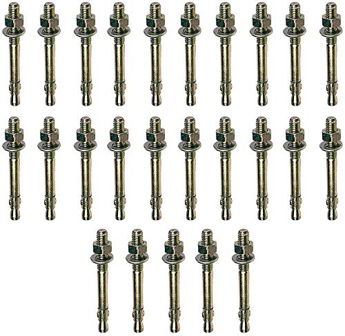 M20 x 200mm Through Bolt Wall Anchor Bolts - 25 Pack