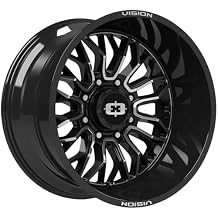 Vision 402 RIOT Custom Wheel - 18x9, 12 Offset, 8x165.1 Bolt Pattern, 125.2mm Hub - Gloss Black with Machined Face Rim