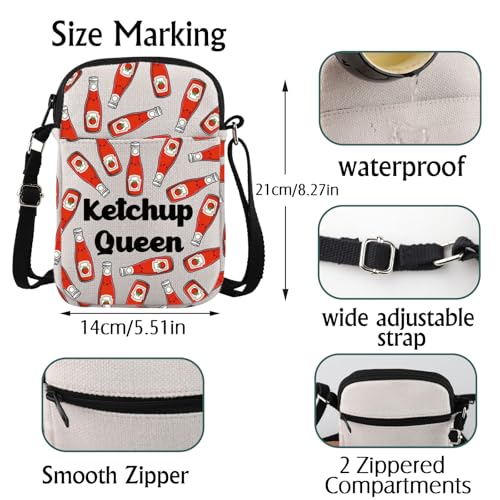 Tomato Ketchup Gift Ketchup Queen Crossbody Bag Ketchup Lover Gift Condiments Gift2